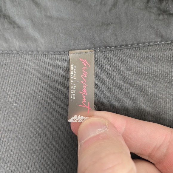 FP Movement Slow Rush‎ Half Zip Pullover Jacket Womens Large Casual Gray - Picture 3 of 8